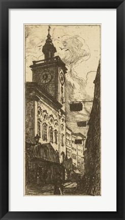 Framed Town Hall I Print