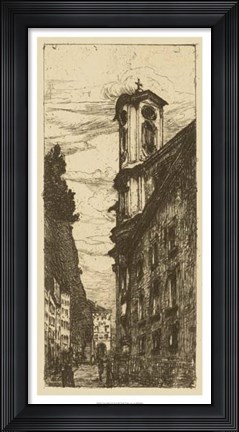Framed Town Hall II Print