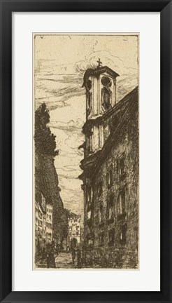 Framed Town Hall II Print