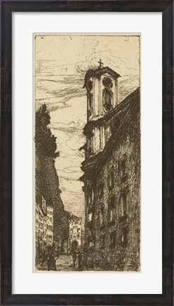 Framed Town Hall II Print