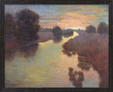 Framed Evening Wetlands Print