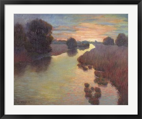 Framed Evening Wetlands Print