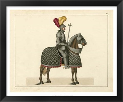 Framed Knights in Armour III Print