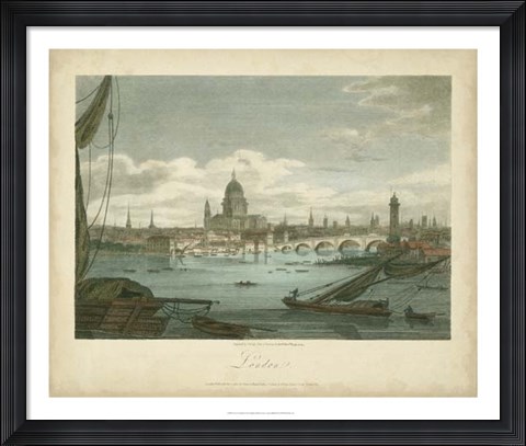Framed View of London Print
