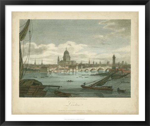 Framed View of London Print