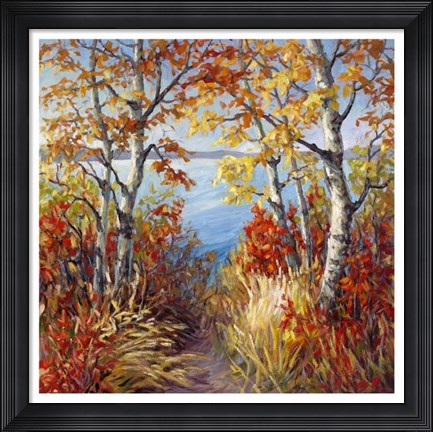 Framed Lake Aspen Print