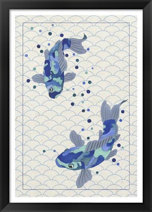 Framed Playful Koi II Print