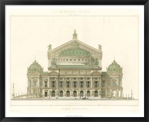 Framed Paris Opera House II Print