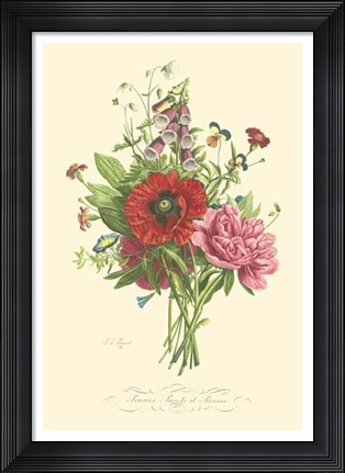 Framed Plentiful Bouquet II Print