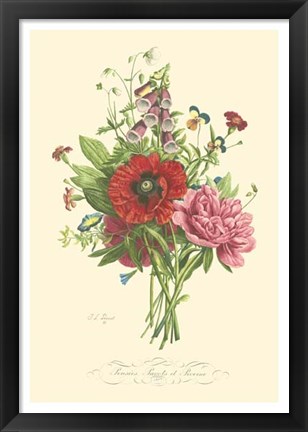 Framed Plentiful Bouquet II Print