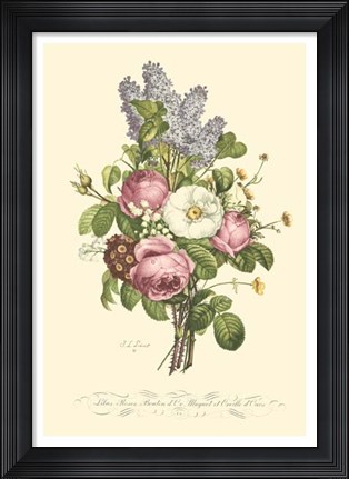 Framed Plentiful Bouquet III Print