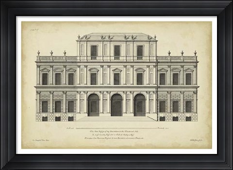 Framed Vintage Facade I Print