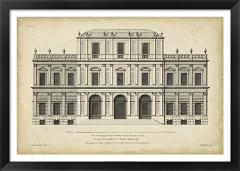 Framed Vintage Facade I Print