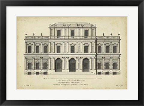 Framed Vintage Facade I Print