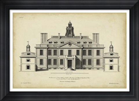 Framed Vintage Facade III Print