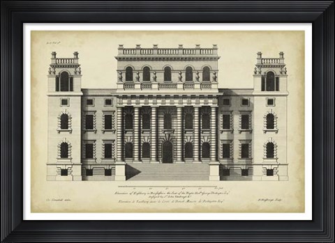 Framed Vintage Facade VI Print