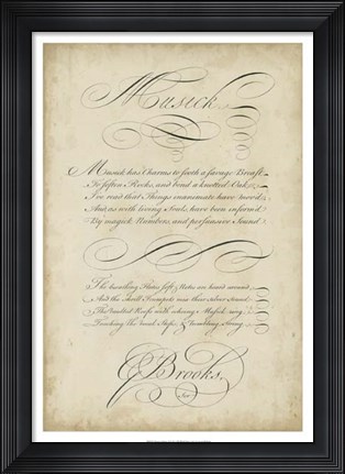 Framed Charms of Music II Print