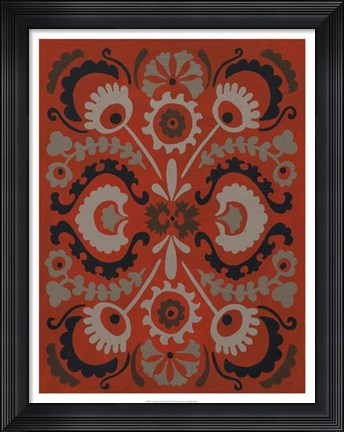 Framed Cinnabar Suzani I Print