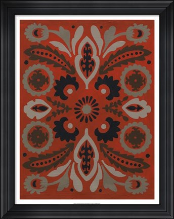 Framed Cinnabar Suzani II Print