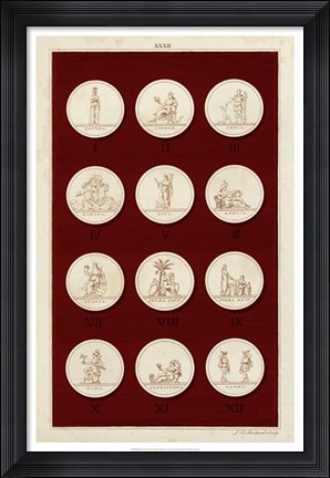 Framed Roman Numerals Print