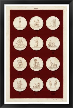 Framed Roman Numerals Print