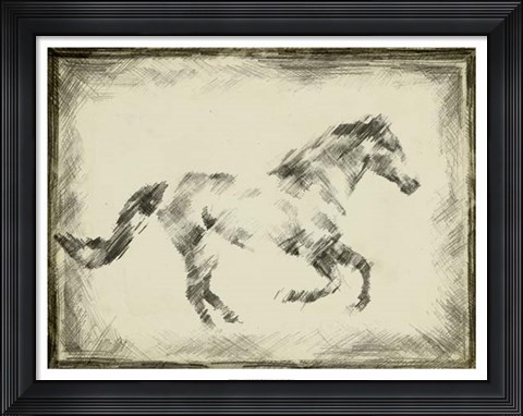 Framed Equine Study I Print