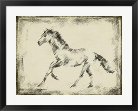 Framed Equine Study II Print
