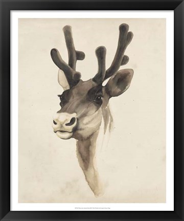 Framed Watercolor Animal Study III Print