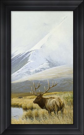 Framed Autumn Uprights, Elk Print