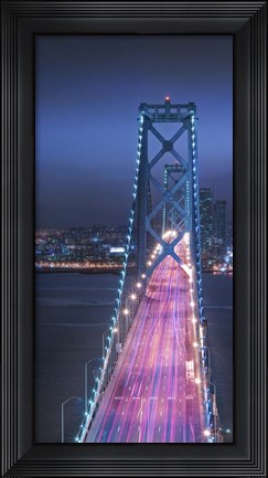 Framed Oakland Bridge 1 Color Print