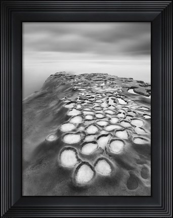 Framed Crateres BW Print