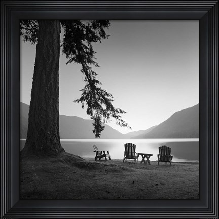 Framed Crescent Lake 1 Print