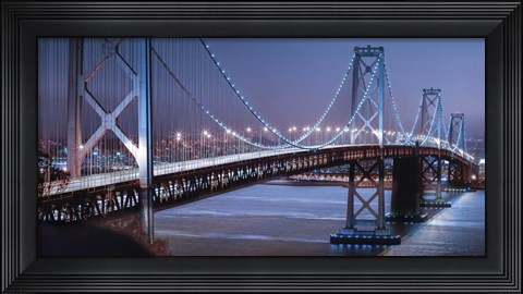 Framed Oakland Bridge 2 Color Print