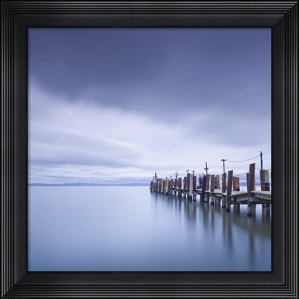 Framed China Camp Pier Print