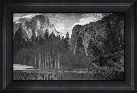 Framed Yosemite Reflection 2 BW Print