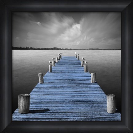 Framed Tierra Desnuda - Pop Blue Print