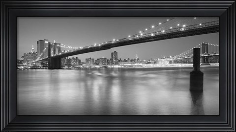 Framed Panorama Brooklyn Bridge 1 Print