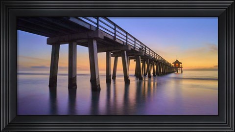 Framed Naples Pier Panoramic III Print
