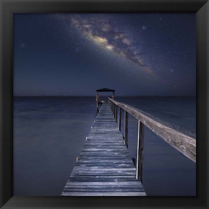 Framed Milky Way in Florida Print