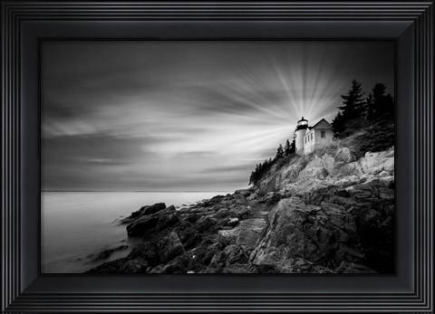 Framed Acadia 49 BN Y Color Rayos Print