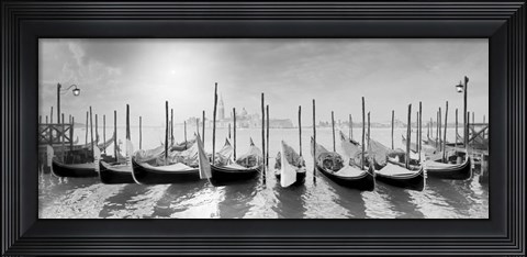 Framed Gondolas Pano Print