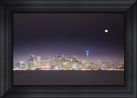 Framed San Fran And Moon Print