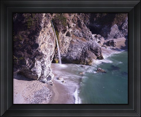 Framed Waterfall Beach 2 Print