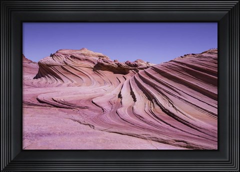Framed Waves Rocks Print