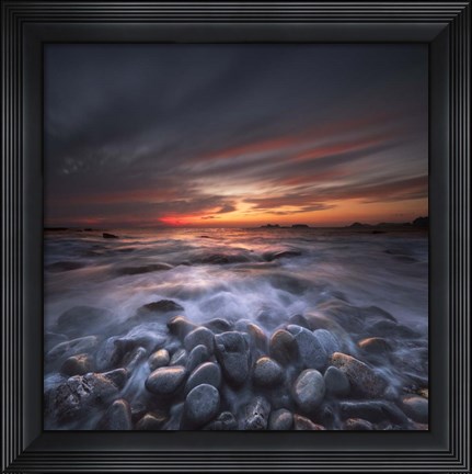 Framed Atardecer en Ixtapa 1 F Print