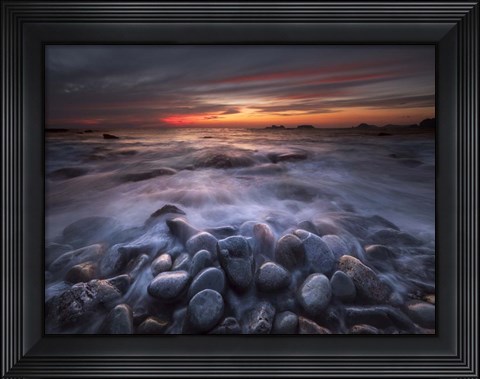 Framed Atardecer en Ixtapa 2 Horizontal Print