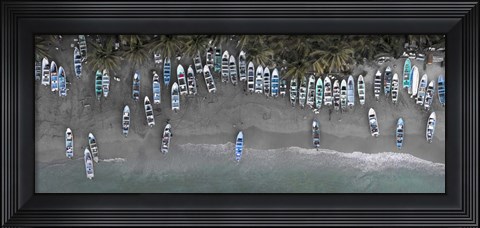 Framed Fumarolas Boats Print