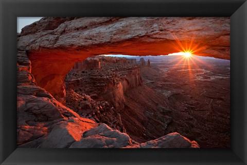 Framed Mesa Arch Sunrise Print