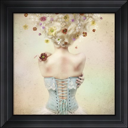 Framed Girl of the Flower Garden Print
