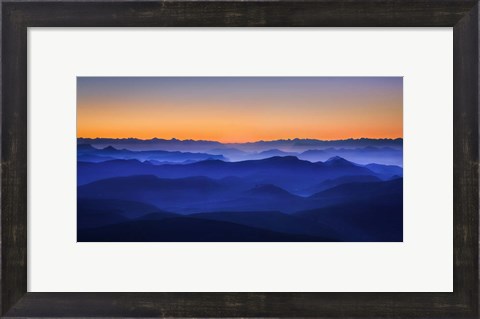 Framed Misty Mountains Print